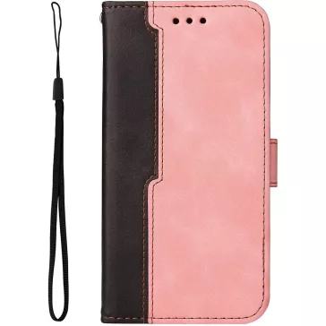   Samsung Galaxy A16 4G / A16 5G SM-A165F / A166B, Oldalra nyíló tok, stand, kártyatartóval, kézpánttal, Wooze Colour Wallet, rózsaszín