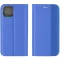 Samsung Galaxy A16 4G / A16 5G SM-A165F / A166B, Oldalra nyíló tok, stand, kártyatartóval, textil minta, Sensitive Book, kék