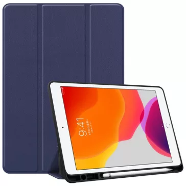   Xiaomi Pad 6 (11.0) / Pad 6 Pro (11.0), mappa tok, érintőceruza tartó, érintőceruza nélkül, Trifold, Wooze Trifold Pencil Holder, sötétkék