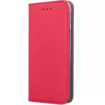  Samsung Galaxy A06 SM-A065F, Oldalra nyíló tok, stand, Smart Magnet, piros