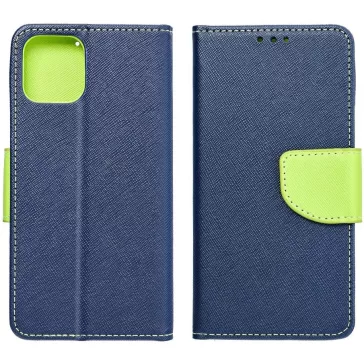   Samsung Galaxy A16 4G / A16 5G SM-A165F / A166B, Oldalra nyíló tok, stand, Fancy Book, sötétkék