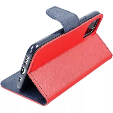   Samsung Galaxy A16 4G / A16 5G SM-A165F / A166B, Oldalra nyíló tok, stand, Fancy Book, piros
