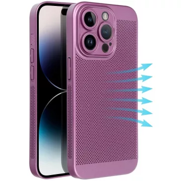   Samsung Galaxy A16 4G / A16 5G SM-A165F / A166B, Műanyag hátlap védőtok, légáteresztő, lyukacsos minta, Breezy, lila