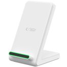 Univerzális vezeték nélküli töltő állomás, Qi Wireless, 15W, asztali tartó, LED-es, Tech-Protect QI15W-A40, fehér