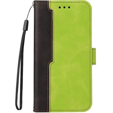   Samsung Galaxy S25 Plus SM-S936, Oldalra nyíló tok, stand, kártyatartóval, kézpánttal, Wooze Colour Wallet, zöld