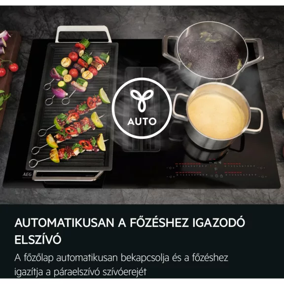 AEG TT84CB00CB Beépíthető indukciós főzőlap beépített elszívóval