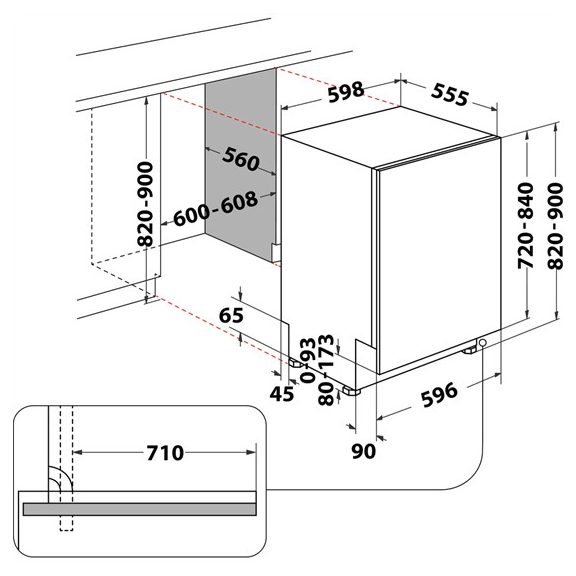 Whirlpool W8I HT58 TS Beépíthető mosogatógép