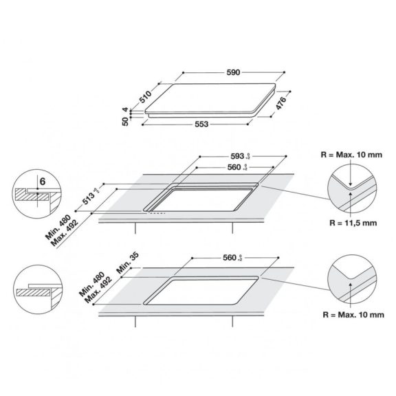 Whirlpool WB S2560 NE Indukciós főzőlap