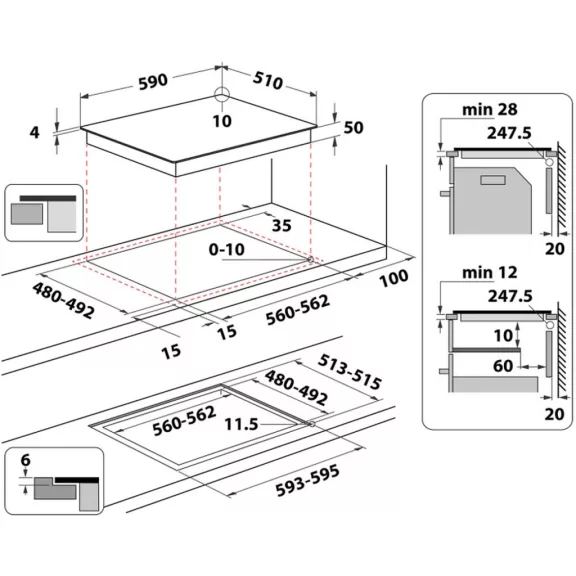 Whirlpool WB S4360 CPNE Beépíthető indukciós főzőlap