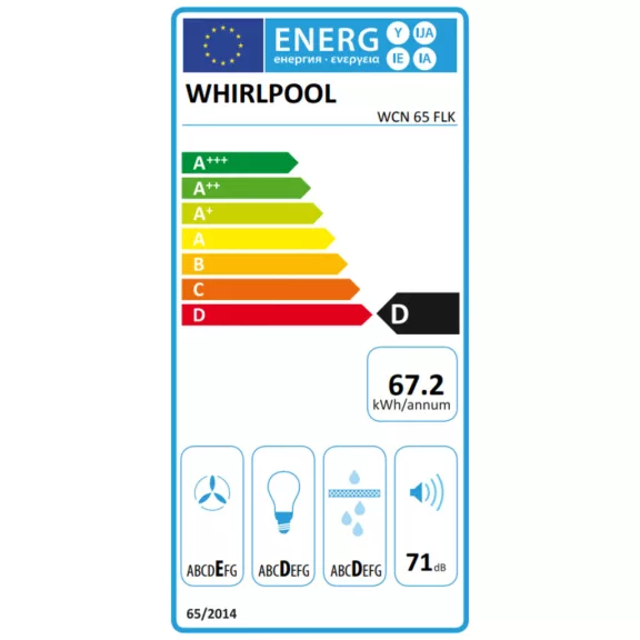 Whirlpool WCN 65 FLK Hagyományos páraelszívó Whirlpool WCN 65 FLK Hagyományos páraelszívó