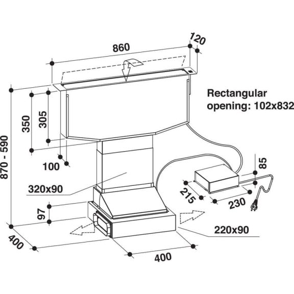 Whirlpool WDO 93F B K Páraelszívó