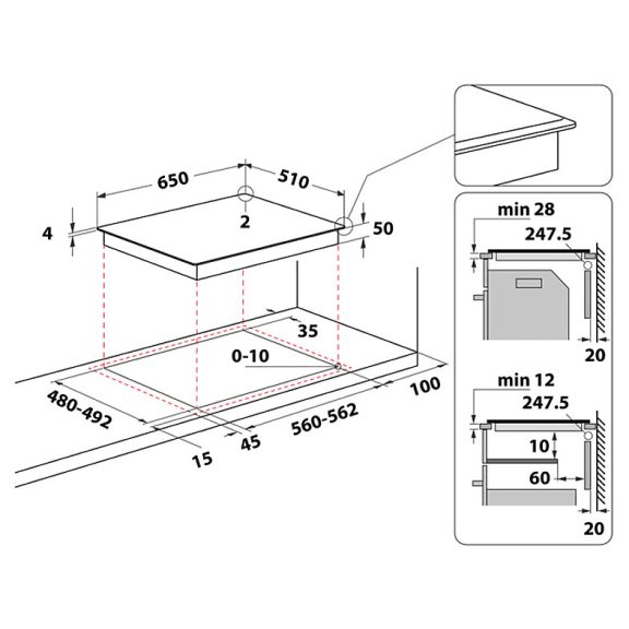 Whirlpool WF S4665 CPBF Beépíthető elektromos főzőlap