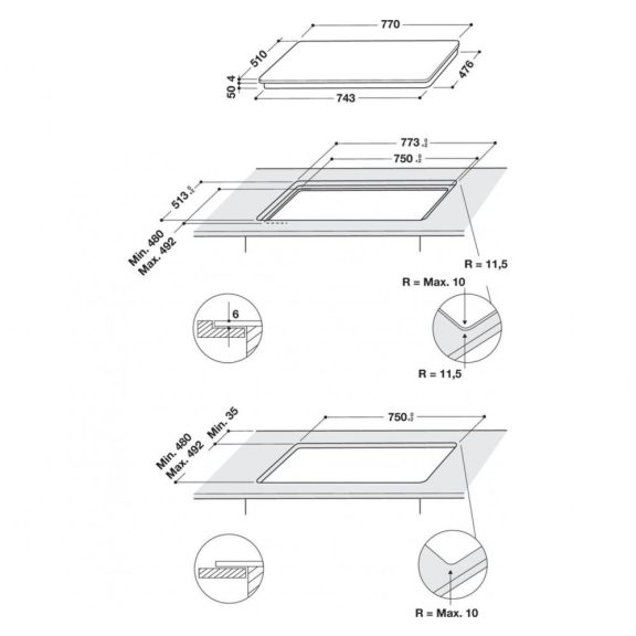 Whirlpool WL S3777 NE Indukciós főzőlap
