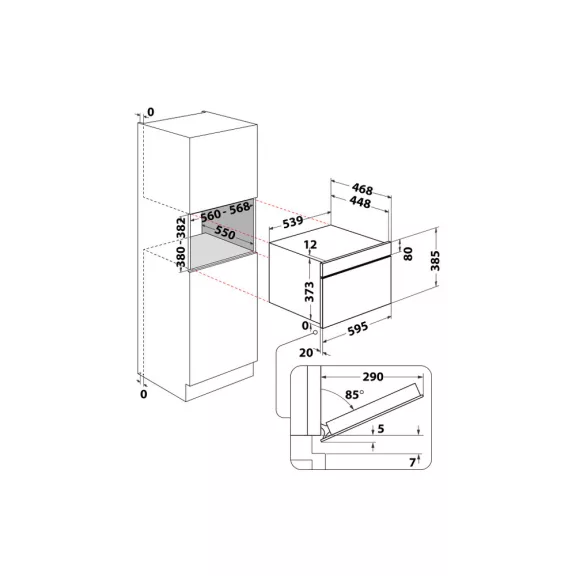 Whirlpool WMD44MX Beépíthető mikrohullámú sütő