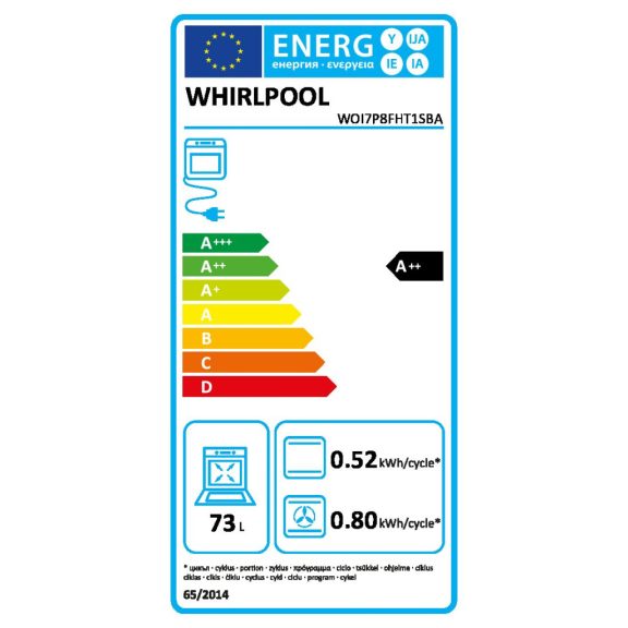 Whirlpool  WOI7P8FHT1SBA Beépíthető gőzsütő