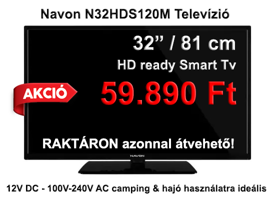 Navon N32HDS120M HD ready Smart televízió, 12V DC